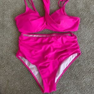 Neon Pink Bikini Bathing Suit